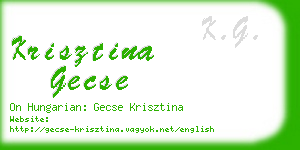 krisztina gecse business card